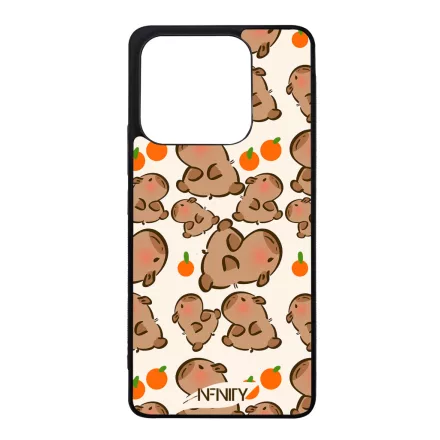 Cuki capybara és narancs Xiaomi Redmi Note 14 4G tok