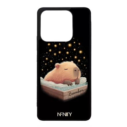 Névvel kérhető - Aranyos szundizó capybara Xiaomi Redmi Note 14 4G tok