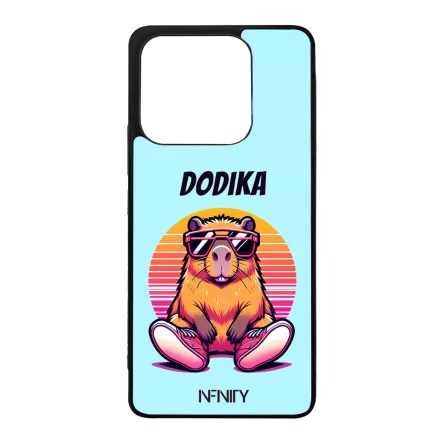 Névvel kérhető - Retro capybara Xiaomi Redmi Note 14 4G tok