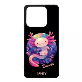 Névvel kérhető - Cuki pink kawaii Axolotl Xiaomi Redmi Note 14 4G tok