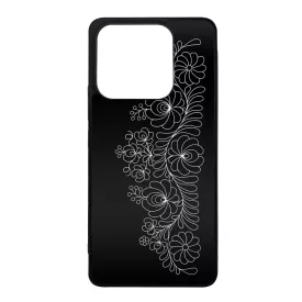Elegant Matyó - Black magyar mintás hungarian folk Xiaomi Redmi Note 14 5G tok