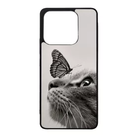 Cica és Pillangó - macskás Xiaomi Redmi Note 14 5G tok