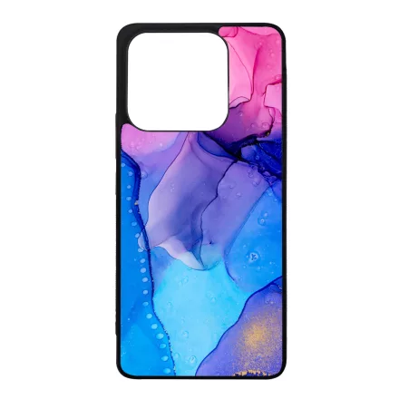Blue Pink Gradient Ink kek rozsaszin marvanyos Xiaomi Redmi Note 14 5G tok