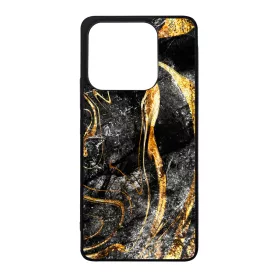 Luxury Golden Black marvanyos marvany mintas Xiaomi Redmi Note 14 5G tok