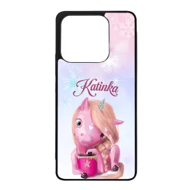 Unikornis és kávé - Téli mintás Xiaomi Redmi Note 14 5G tok