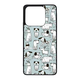 Türkiz aranyos rajzolt kutya mintás Xiaomi Redmi Note 14 5G tok