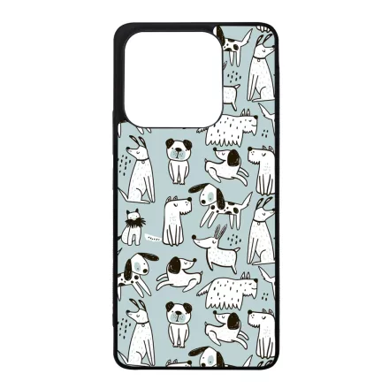 Türkiz aranyos rajzolt kutya mintás Xiaomi Redmi Note 14 5G tok