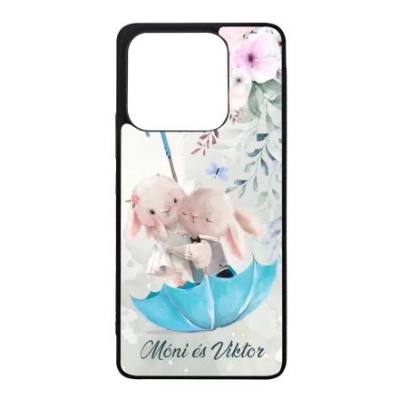 Neves cukisagok kollekcio Esernyos nyuszi szerelem Xiaomi Redmi Note 14 5G tok