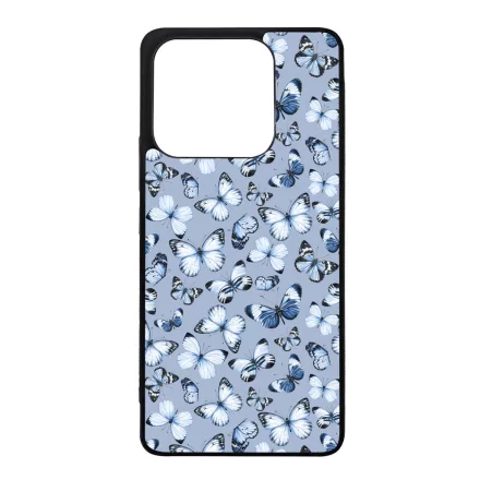 Szepseges kek pillangok Xiaomi Redmi Note 14 5G tok