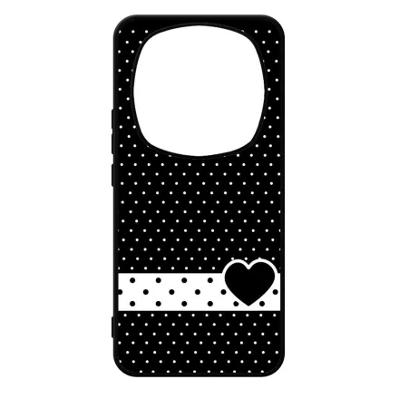 szerelem love szivecskés fekete fehér pöttyös Xiaomi Redmi Note Pro 14 5G / Redmi Note 14 Pro Plus 5G tok