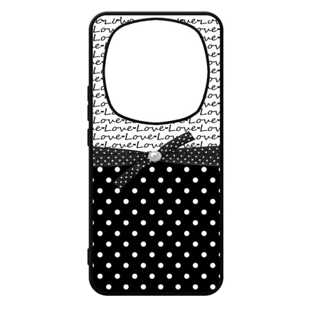 szerelem love fekete fehér pöttyös Xiaomi Redmi Note Pro 14 5G / Redmi Note 14 Pro Plus 5G tok