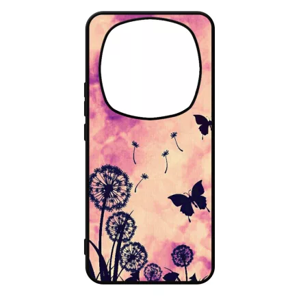 pillangós lepkés pitypang tavaszi Xiaomi Redmi Note Pro 14 5G / Redmi Note 14 Pro Plus 5G tok