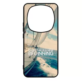 Minden nap egy új kezdet vitorlás tenger nyár Xiaomi Redmi Note Pro 14 5G / Redmi Note 14 Pro Plus 5G tok