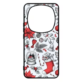 téli karácsonyi mintás textúra Xiaomi Redmi Note Pro 14 5G / Redmi Note 14 Pro Plus 5G tok