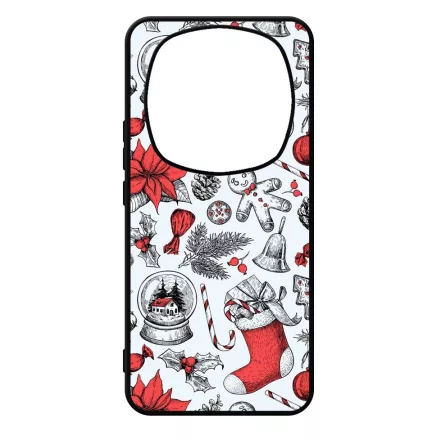 téli karácsonyi mintás textúra Xiaomi Redmi Note Pro 14 5G / Redmi Note 14 Pro Plus 5G tok