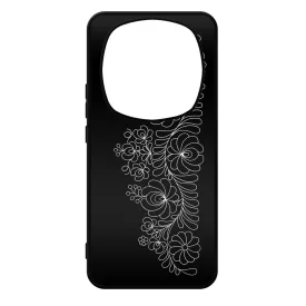 Elegant Matyó - Black magyar mintás hungarian folk Xiaomi Redmi Note Pro 14 5G / Redmi Note 14 Pro Plus 5G tok