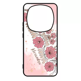 Kérd a neveddel - RoseGold Matyó magyar mintás hungarian folk Xiaomi Redmi Note Pro 14 5G / Redmi Note 14 Pro Plus 5G tok