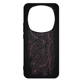 Elegáns Matyó - Rosegold magyar mintás hungarian folk Xiaomi Redmi Note Pro 14 5G / Redmi Note 14 Pro Plus 5G tok