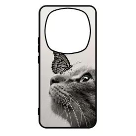 Cica és Pillangó - macskás Xiaomi Redmi Note Pro 14 5G / Redmi Note 14 Pro Plus 5G tok