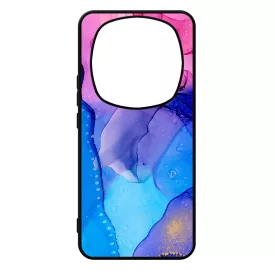 Blue Pink Gradient Ink kek rozsaszin marvanyos Xiaomi Redmi Note Pro 14 5G / Redmi Note 14 Pro Plus 5G tok
