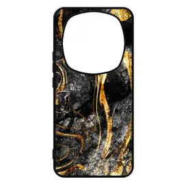 Luxury Golden Black marvanyos marvany mintas Xiaomi Redmi Note Pro 14 5G / Redmi Note 14 Pro Plus 5G tok