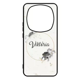 marble marvany mintas Rozsa viragos Xiaomi Redmi Note Pro 14 5G / Redmi Note 14 Pro Plus 5G tok