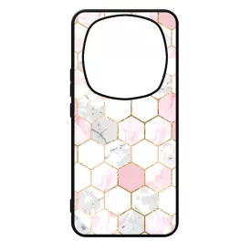 Geometric Rose Gold marvanyos marvany mintas Xiaomi Redmi Note Pro 14 5G / Redmi Note 14 Pro Plus 5G tok