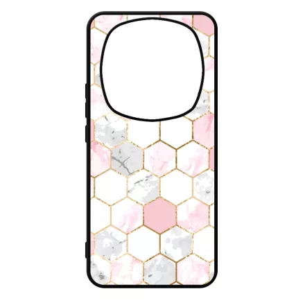 Geometric Rose Gold marvanyos marvany mintas Xiaomi Redmi Note Pro 14 5G / Redmi Note 14 Pro Plus 5G tok
