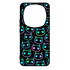 Halloween Macskak - Blue Xiaomi Redmi Note Pro 14 5G / Redmi Note 14 Pro Plus 5G tok