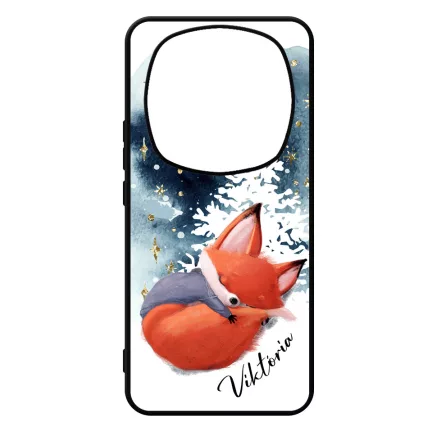 Tündéri róka - Téli mintás Xiaomi Redmi Note Pro 14 5G / Redmi Note 14 Pro Plus 5G tok