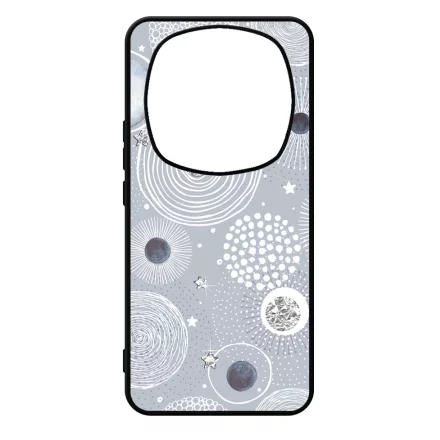 Gyönyörűséges Ezüstös téli mintás Xiaomi Redmi Note Pro 14 5G / Redmi Note 14 Pro Plus 5G tok