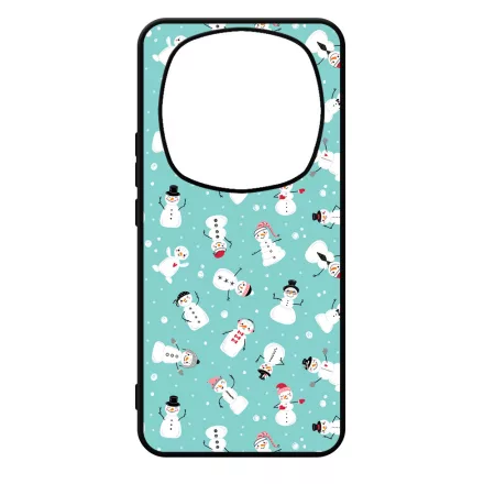 Cuki hóember mintás - Téli mintás Xiaomi Redmi Note Pro 14 5G / Redmi Note 14 Pro Plus 5G tok
