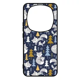 Tündéri Karácsonyi róka mintás Xiaomi Redmi Note Pro 14 5G / Redmi Note 14 Pro Plus 5G tok