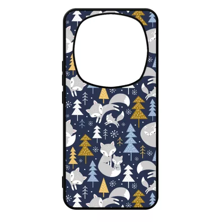 Tündéri Karácsonyi róka mintás Xiaomi Redmi Note Pro 14 5G / Redmi Note 14 Pro Plus 5G tok