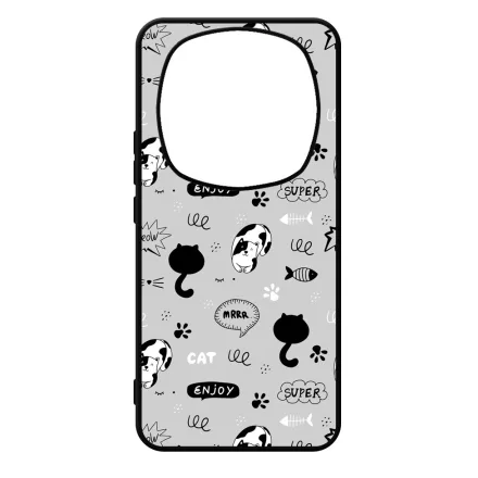 Mrrr Cuki Cica mintás Xiaomi Redmi Note Pro 14 5G / Redmi Note 14 Pro Plus 5G tok