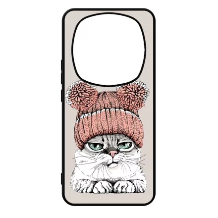 Cuki sapkás cica Xiaomi Redmi Note Pro 14 5G / Redmi Note 14 Pro Plus 5G tok