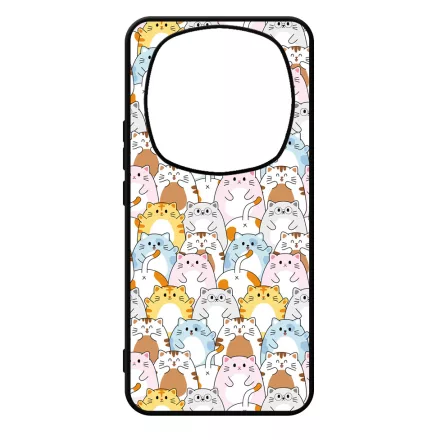 Tündéri Kawaii cica mintás Xiaomi Redmi Note Pro 14 5G / Redmi Note 14 Pro Plus 5G tok