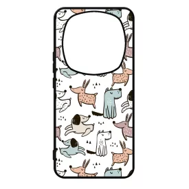 Tündéri rajzolt kutya mintás Xiaomi Redmi Note Pro 14 5G / Redmi Note 14 Pro Plus 5G tok