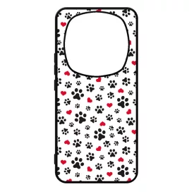 Szívecskés kutya mancs mintás Xiaomi Redmi Note Pro 14 5G / Redmi Note 14 Pro Plus 5G tok