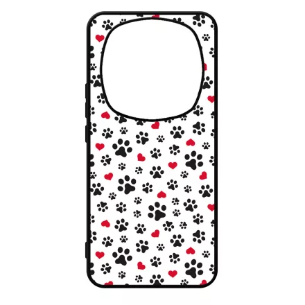 Szívecskés kutya mancs mintás Xiaomi Redmi Note Pro 14 5G / Redmi Note 14 Pro Plus 5G tok