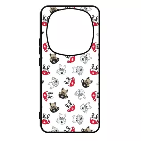 Cuki kávé és kutya mintás Xiaomi Redmi Note Pro 14 5G / Redmi Note 14 Pro Plus 5G tok