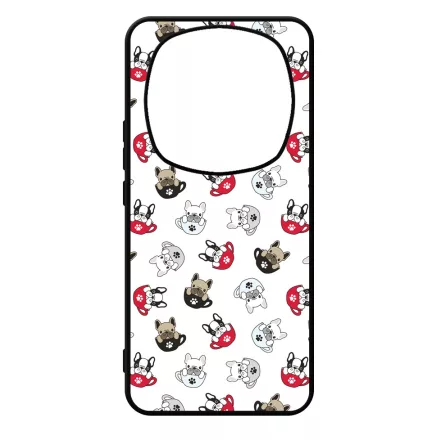 Cuki kávé és kutya mintás Xiaomi Redmi Note Pro 14 5G / Redmi Note 14 Pro Plus 5G tok