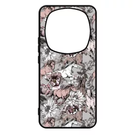 Csodaszép szürke vintage lovas mintás Xiaomi Redmi Note Pro 14 5G / Redmi Note 14 Pro Plus 5G tok