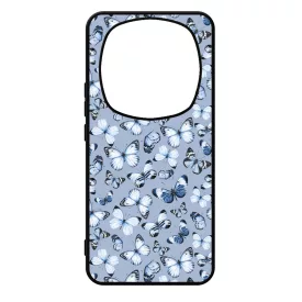 Szepseges kek pillangok Xiaomi Redmi Note Pro 14 5G / Redmi Note 14 Pro Plus 5G tok