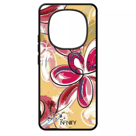 Absztrakt pink virágos Art Xiaomi Redmi Note Pro Plus 15 5G tok