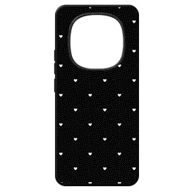 Elegáns szívecskés - BLACK - szives csajos  Xiaomi Redmi Note Pro 15 5G tok