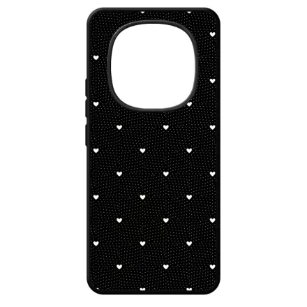 Elegáns szívecskés - BLACK - szives csajos  Xiaomi Redmi Note Pro 15 5G tok