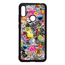 stickerbomb matricabomba Xiaomi Redmi Note 7 fekete tok