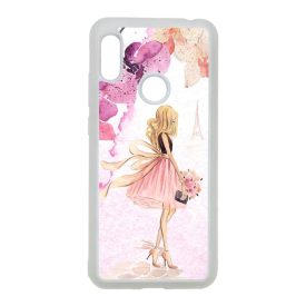 virágos fashion menyasszony párizs paris eiffel torony tavaszi Xiaomi Redmi Note 7 átlátszó tok