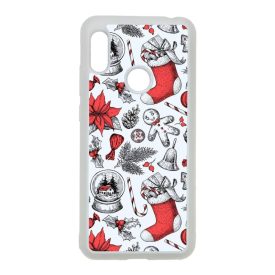 téli karácsonyi mintás textúra Xiaomi Redmi Note 7 átlátszó tok